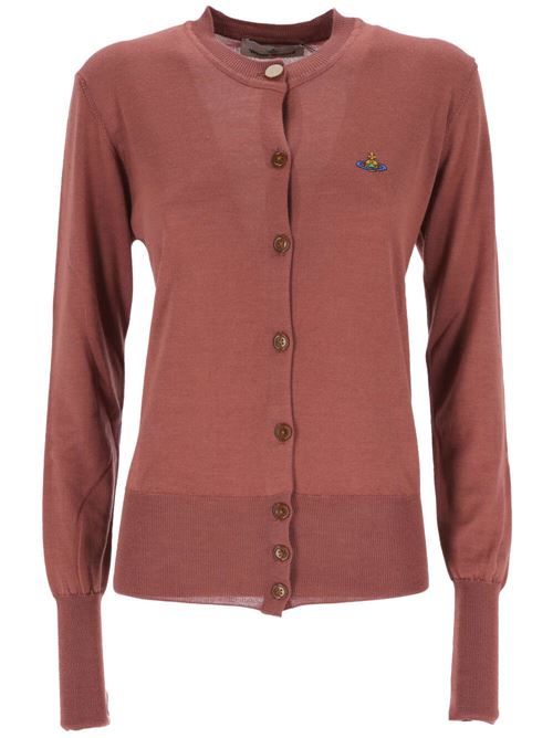 Rust pink merino wool-silk cardigan Vivienne Westwood | 1803002PY001AH409